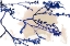 Picture of NAVY BLUE BLOSSOMS ON TREE BRANCHES