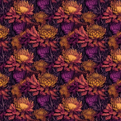 Picture of PATTERN 2 FLOWERS PURPLE