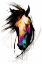Picture of HORSE WILD TRIBAL ILLUSTRATION ART 02