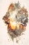 Picture of LION AFRICA WILD ANIMAL VINTAGE ILLUSTRATION ART 01