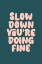 Picture of SLOW DOWN YOUAND#039;RE DONG FINE 255258