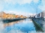 Picture of DUBLIN CITY WATERCOLOR ART IRELAND (13)
