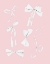Picture of 6 BOWS WHITE ON PINK