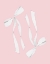 Picture of TWO WHITE BOWS ON PINK
