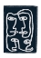 Picture of NAVY ABSTRACT PEOPLE