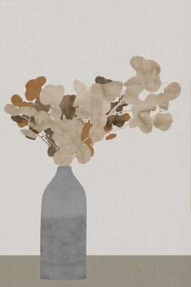 Picture of RUST BROWN DRIED FLOWERS IN VASE ON TABLE 1 JPG