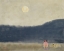 Picture of GIRL AND DOG UNDER MOONLIGHT