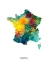Picture of FRANCE WATERCOLOR MAP