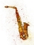Picture of SAXOPHONE ABSTRACT WATERCOLOR