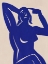 Picture of PAPER CUT FIGURATIVE IN BLUE