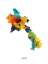 Picture of LAOS WATERCOLOR MAP