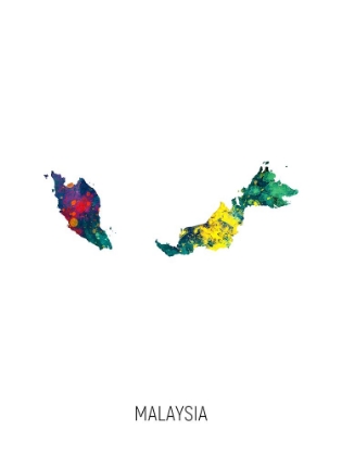 Picture of MALAYSIA WATERCOLOR MAP