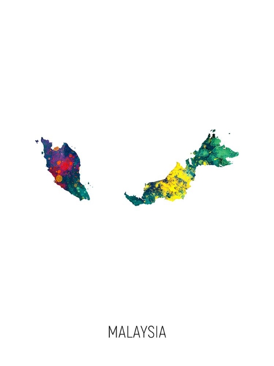 Picture of MALAYSIA WATERCOLOR MAP