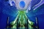 Picture of LOOKING IN SHADES OF GREEN THROUGH SHADES OF BLUE