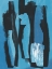 Picture of STII LIFE VASES SILHOUETTE IN BLUE ART PRINT
