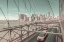 Picture of BROOKLYN BRIDGE VIEW WITH TRAFFIC | URBAN VINTAGE STYLE
