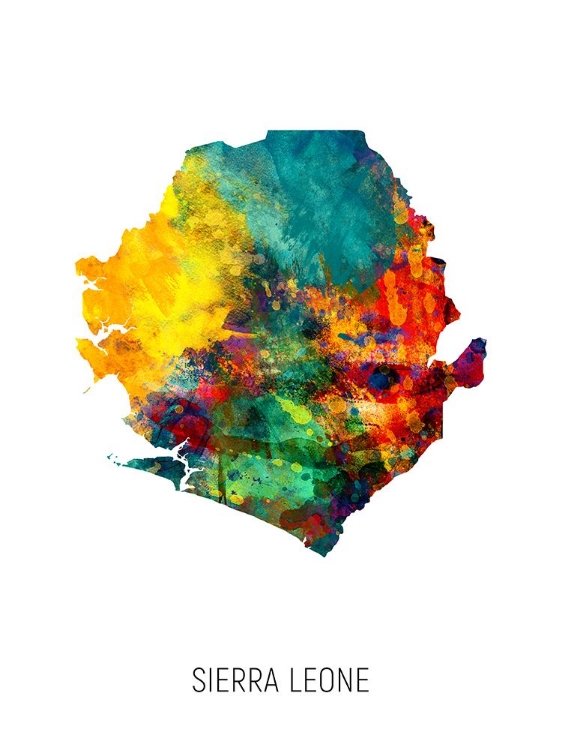 Picture of SIERRA LEONE WATERCOLOR MAP