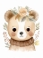 Picture of POSTER NURSERY WATERCOLOUR BEAR 6