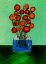 Picture of POPPIES IN VASE GREEN VERSION