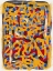 Picture of YELLOW DOTTED LINE ART ABSTRACT BLUE POLKA DOT