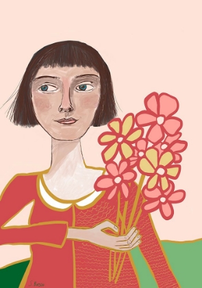 Picture of WOMAN WITH FLOWERS
