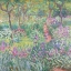 Picture of THE ARTISTA??S GARDEN IN GIVERNY (1900) BY CLAUDE MONET