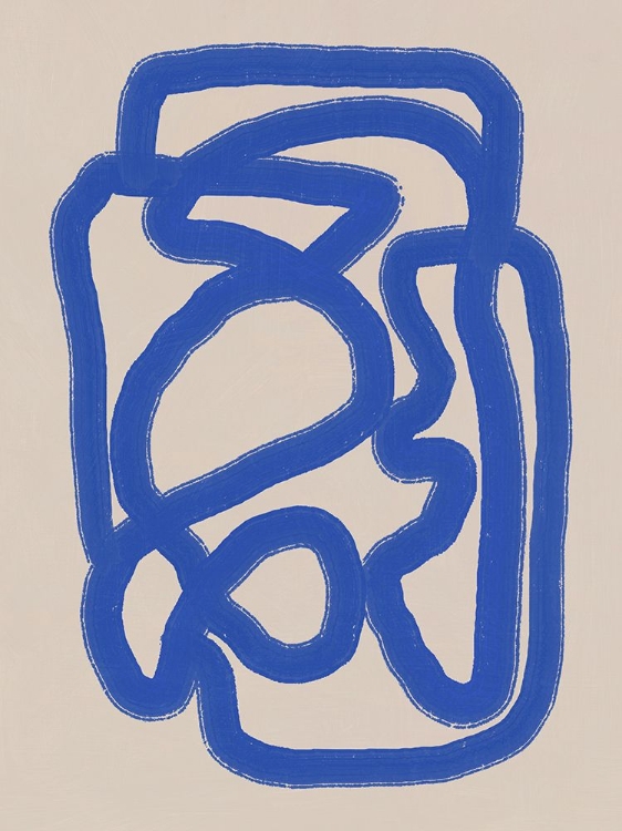 Picture of LINE ART IN COBALT BLUE 04