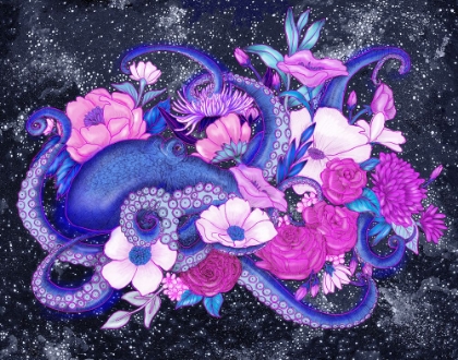 Picture of MAGIC OCEAN THE OCTOPUS COLOUR ORIGINAL