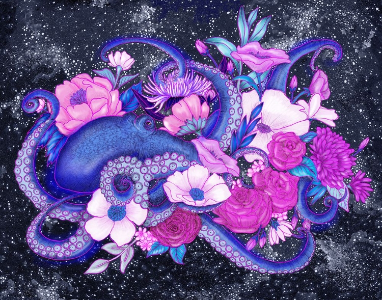 Picture of MAGIC OCEAN THE OCTOPUS COLOUR ORIGINAL