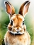 Picture of LITTLE RABBIT IN GRASS AQUARELL
