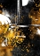 Picture of BLACK AND GOLD MUSIC ART DOUBLE BASS PLAYER6