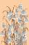 Picture of LINOCUT FLOWER MEADOW PEACH FUZZ