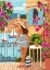 Picture of TRAVEL POSTER WOMAN IN SAINT-TROPEZ