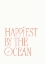 Picture of HAPPIEST BY THE OCEAN - SUMMER HANDLETTERING TEXT A QUOTE