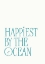 Picture of HAPPIEST BY THE OCEAN - SUMMER HANDLETTERING TEXT A QUOTE