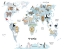 Picture of ILLUSTRATED MAP OF THE WORLD WITH CUTE ANIMALS