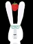 Picture of CUTE WHITE RABBIT WITH STRAWBERRY BY ARTIST CARLA DALY
