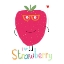 Picture of I LOVE STRAWBERRY! CUTE STRAWBERRY HOLDING A HEART