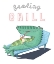 Picture of FEELING CHILL! FUNNY CROCODILE LOUNGING IN THE SUNSHINE BY ARTIST CARLA DALY