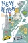 Picture of ILLUSTRATED MAP OF NEW YORK BY ARTIST CARLA DALY