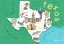 Picture of TEXAS STATE MAP ILLUSTRATION BY MAP ARTIST CARLA DALY