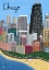 Picture of CHICAGO CITY WITH BEACHFRONT ON LAKE MICHIGAN BY ARTIST CARLA DALY