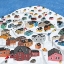 Picture of SNOWY VILLAGE WITH COLORFUL HOUSES BY ARTIST CARLA DALY