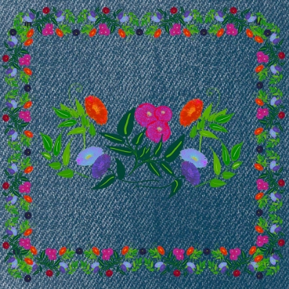 Picture of HOME GARDENERS BOUQUET DENIM STORY