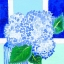 Picture of HYDRANGEAS BY COTTAGE WINDOW V2