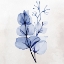 Picture of BLUE WATERCOLOR PETALS 1
