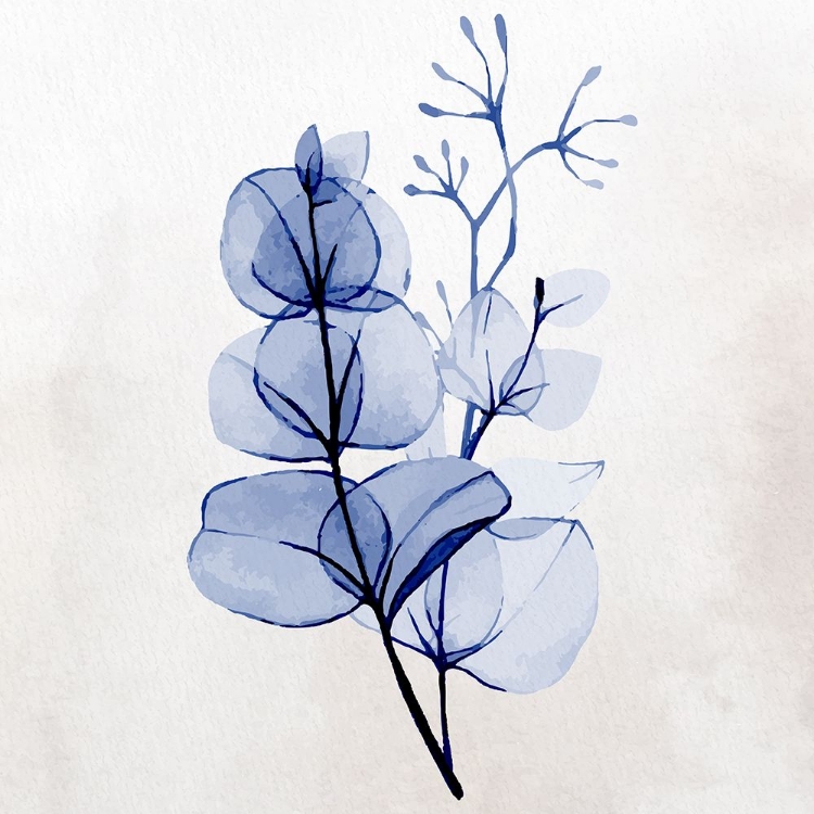 Picture of BLUE WATERCOLOR PETALS 1