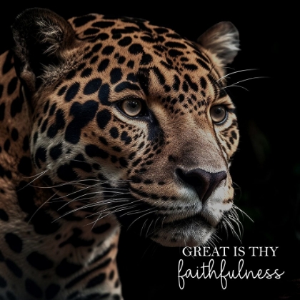 Picture of GREAT IS THY FAITHFULNESS LEOPARD BLACK
