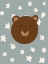 Picture of BROWN BEAR WITH FLOWERS 3