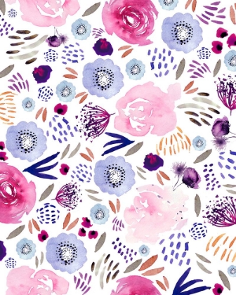 Picture of FLORAL PINK RED BLUE